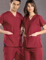 Bordo Dr Greys Terikoton Takım İnce Kumaş Scrubs Hastane Personel Forması