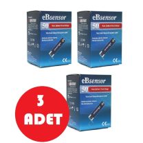 eBsensor Kan Şekeri Test Stripi 50’li 3 ADET